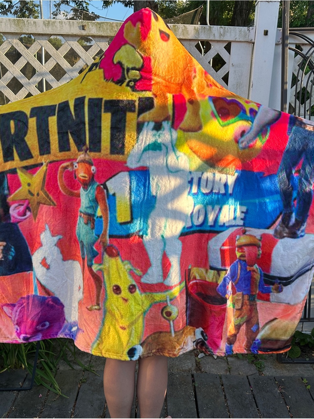 Fortnite Hooded Throw Blanket in Multicolor